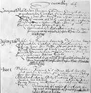 Graduation registry for Descartes at the Coll&egrave;ge Royal Henry-Le-Grand, La Fl&egrave;che, 1616.