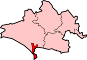 Weymouth and Portland shown in Dorset