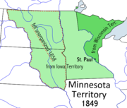 Map of Minnesota Territory 1849&ndash;1858