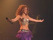 Shakira during the Oral Fixation Tour 2006, La Coru&ntilde;a-Spain