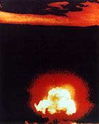 July 16: Trinity Test at night in Nevada.