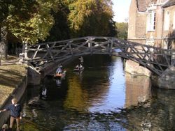 The Mathematical Bridge over the river Cam (at Queens&rsquo; College)