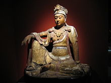 A wooden Bodhisattva statue from the Song Dynasty (960&ndash;1279)