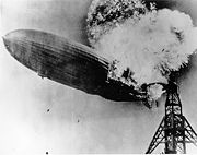 The Hindenburg &mdash; moments after catching fire, May 6, 1937